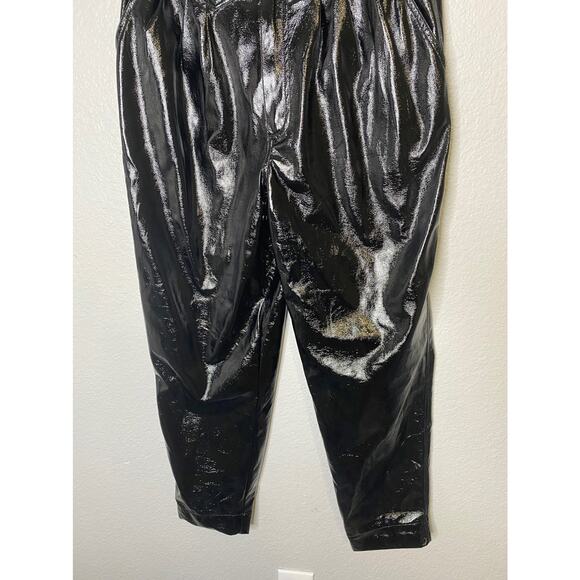 ROTATE BIRGER CHRISTENSEN Cropped Faux Leather Trousers - Picture 4 of 12